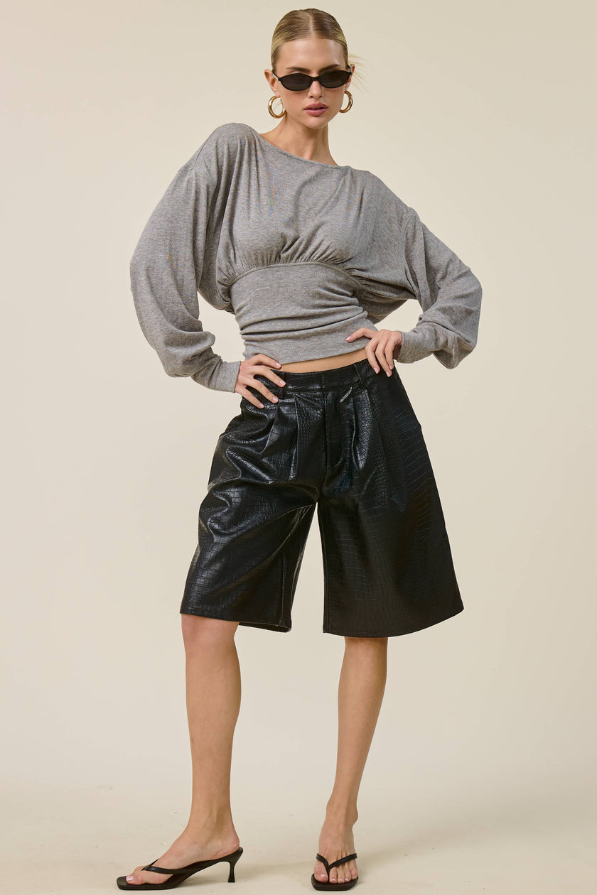 Croc Embossed Bermuda Shorts