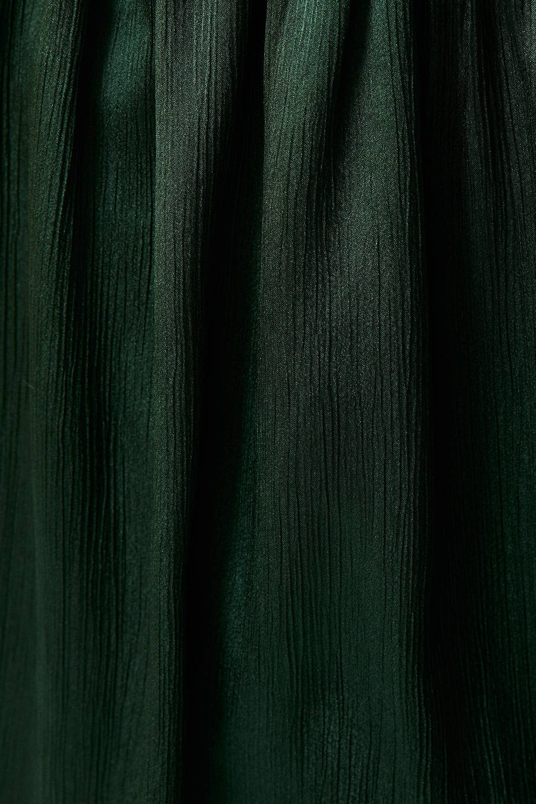 Emerald Satin Fit-and-Flare Mini Dress