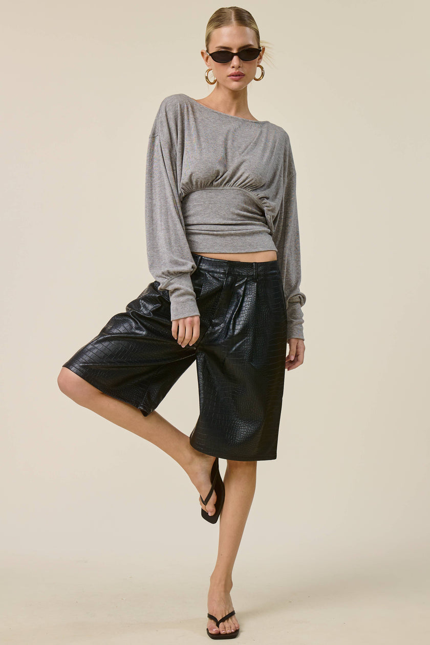 Croc Embossed Bermuda Shorts